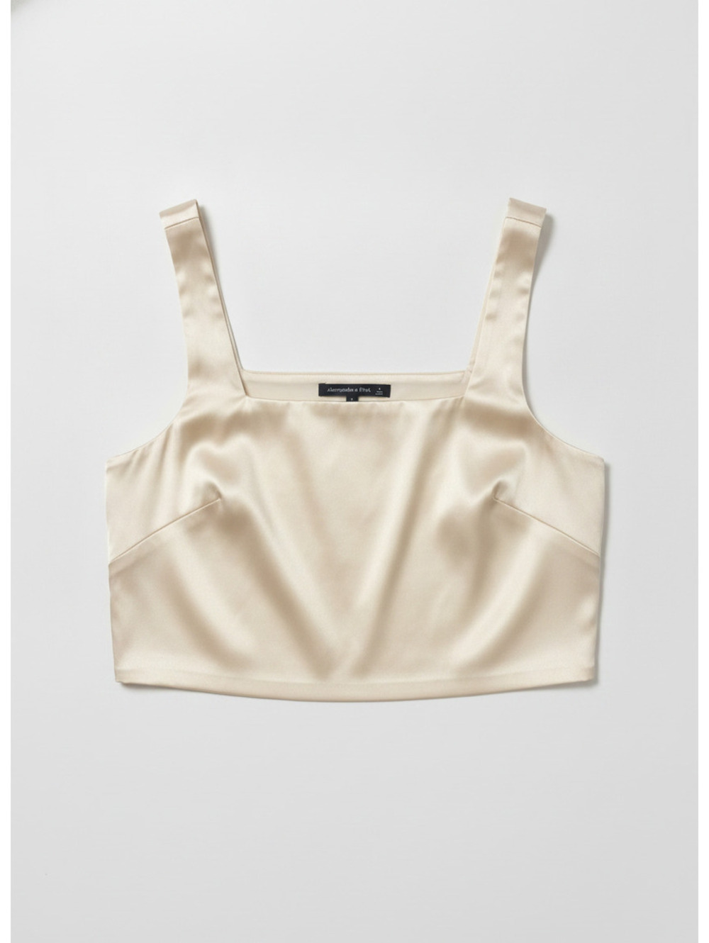 Abercrombie & Fitch Cream Satin Crop Top Size S